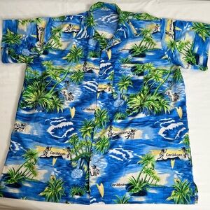 Lotus Brand Mens Shirt Size 2XL Tropical Hawaiian Print Short Sleeve Multicolor